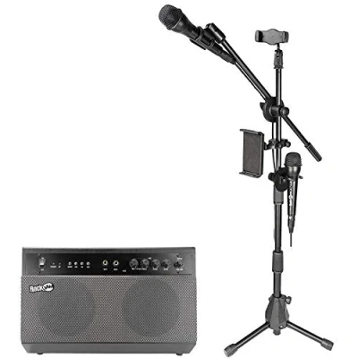 Afbeelding van RockJam RJKSK BK Premium Performer 100 watt Bluetooth Karaoke Machine &amp; PA Systeem met Twee Microfoons