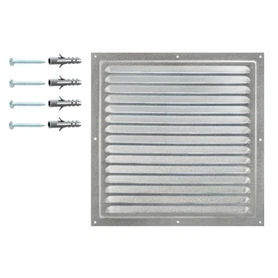 Afbeelding van Ventilatierooster Gegalvaniseerd Staal, Rooster met Insectennet 30 x cm, Metalen Ventilatierooster, Buitenventilatierooster, Hoogwaardige Gaas.