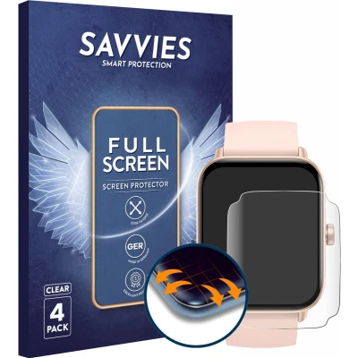 Afbeelding van Savvies Screenprotector voor Kalinco IDW19 1.8&quot; Folie Beschermfolie transparant volledig dekking (4 Stuks)