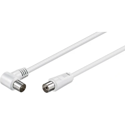 Afbeelding van IEC (m) haaks (v) recht coaxkabel wit 10 meter