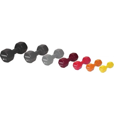 Afbeelding van Toorx Fitness Vinyl Dumbbell per Stuk 4 kg lichtgrijs