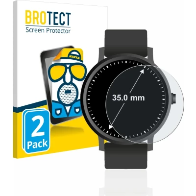 Afbeelding van BROTECT (2 Stuks) Antireflecterende Beschermfolie voor Horloges (Rond, ø: 35 mm) Anti Glare Screen Protector, Mat, Ontspiegelend