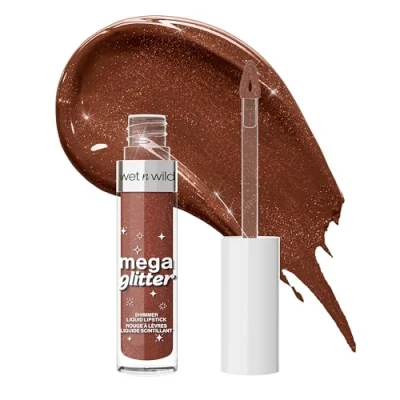 Afbeelding van Wet n Wild Mega Glitter Shimmer Liquid Lipstick, Mat tot Afwerking, Lichte Formule Verrijkt met Vitamine E voor Gevoede Lippen, Comfortabele Draagbaarheid, Hear Me Out