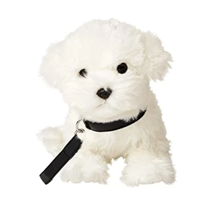Afbeelding van Uni Toys Malteser (met lijn) 26 cm (lengte) pluche hond, huisdier dier, knuffeldier