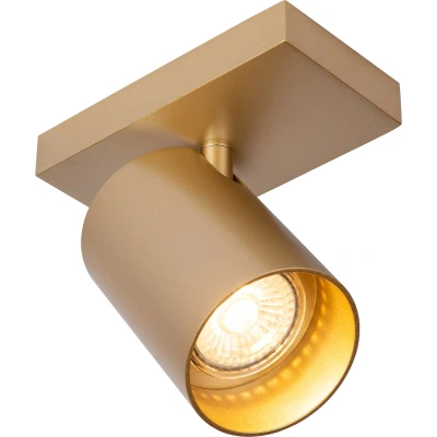 Afbeelding van Atmooz Plafondlamp Nuo 1 Goud Ø 7 cm Metaal GU10 Fitting 50W Luxe Opbouwspot voor Accentverlichting