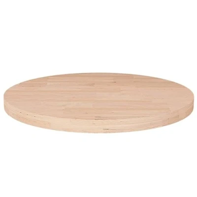 Afbeelding van vidaXL tafelblad rond Ø30x2,5 cm onbehandeld massief eikenhout, houten tafelblad, eettafelblad, blad,