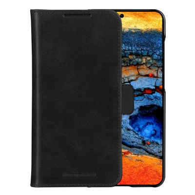 Afbeelding van Samsung Galaxy S25 Hoesje Echt leder dbramante1928 Bookcase/2 in 1 Case Zwart Telefoonhoesje