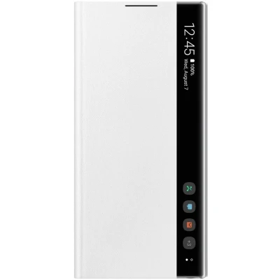Afbeelding van Samsung Galaxy Note 10 Hoesje Kunststof Bookcase Wit Telefoonhoesje