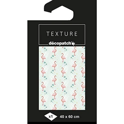 Afbeelding van décopatch TD783C 1 vel 40x60cm papier motief textuur, flamingo goud