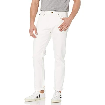 Afbeelding van Amazon Essentials Men&#039;s Spijkerbroek met atletische pasvorm, Helder wit, 33W / 29L