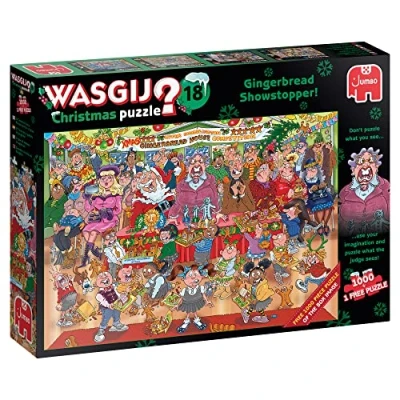 Afbeelding van Wasgij Christmas 18 Puzzel Speculaas Bakwedstrijd! 2 x 1000 Stukjes