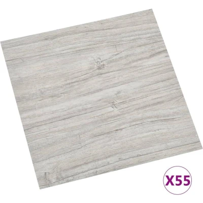 Afbeelding van vidaXL Vloerplanken zelfklevend 55 st 5,11 m?? PVC lichtgrijs