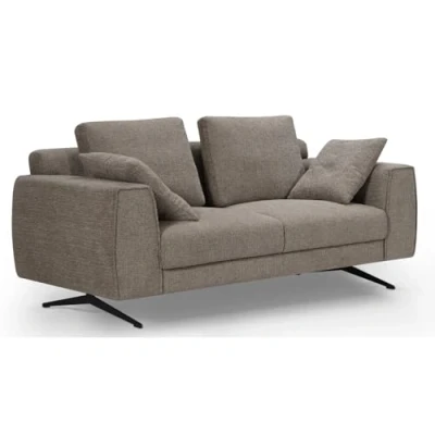 Afbeelding van 2 Zits Bank Bruin Stof &amp; Metaal 176x92x84 cm Detroit Giga Meubel