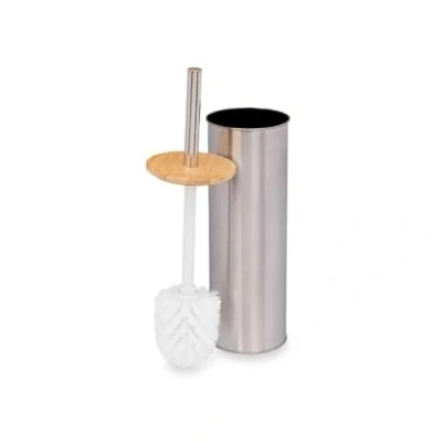 Afbeelding van Toiletborstel Zilverkleurig Bamboe Roestvrij staal 9,5 x 27,5 cm (6 Stuks)