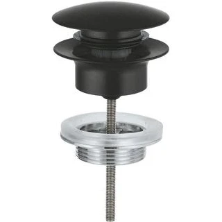 Afbeelding van Grohe push open waste matte black 1024642430