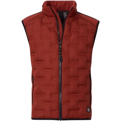 Afbeelding van Casa Moda Bodywarmer Brique maat M Heren met Regular fit Pasvorm Polyester Suitable Herenkleding