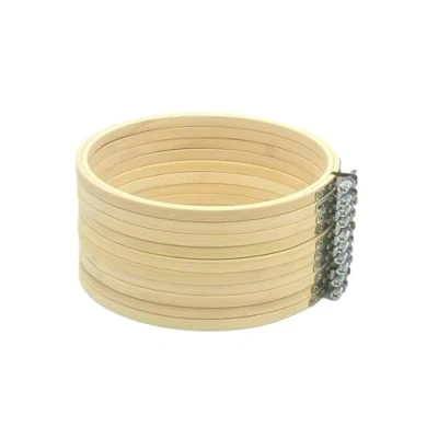 Afbeelding van Cleana Arts 10 Pack Borduurwerk Hoepel bamboe cirkel kruissteek Hoop Ring 15cm