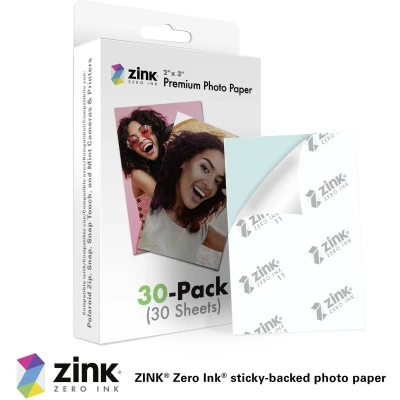 Afbeelding van Zink 2 &quot;x3&quot; Premium Instant Photo Paper (30 Pack) Compatibel met Polaroid Snap, Snap Touch, Zip en Mint Camera&#039;s Printers