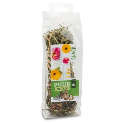 Afbeelding van Witte Molen Knaagdierensnack Knaagdier Puur Pauze Hooistick Goudsbloem &amp; Roos 70gr Tray 1st