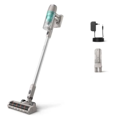 Afbeelding van Philips Snoerloze Stofzuiger 2000 Serie, Handstofzuigmodus, 3 traps Filtratiesysteem, Nauwkeurig en LED Mondstuk, 40 min. Werktijd, Verwisselbare Batterij, PowerCyclone 7 Technologie (XC2012/01)