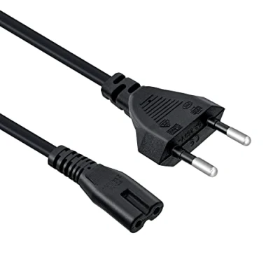 Afbeelding van Mcbazel 3 m zwart netsnoer, eurostekker C7 2 polige voedingskabel voor PS5 / PS4 PS3 Xbox serie X/S