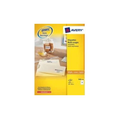 Afbeelding van Avery etiketten veelzijdig inzetbaar 105 x 37 mm wit