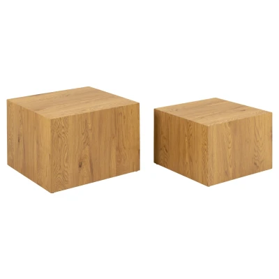 Afbeelding van Salontafelset Hjarup in wild eiken hout