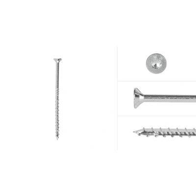 Afbeelding van Spaanplaatschroeven Verzinkt 6 x 120 mm Torx 25 met snijpunt Doos 100 Stuks