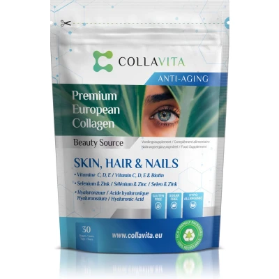 Afbeelding van Collavita Collageen Poeder Met Vitamine C + D E Zink hyaluron biotine selenium 100% Natuurlijk Huid, Haar en Nagels