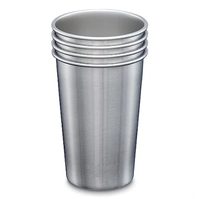 Afbeelding van Klean Kanteen Classic Drinkfles, roestvrij staal, zilver, 473 ml, 4 stuks
