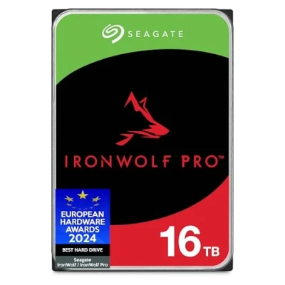 Afbeelding van Seagate IronWolf Pro, 16 TB, Enterprise interne HDD NAS CMR, 3,5 inch, SATA, 6Gb/s, 7200 RPM, 256 MB cache, voor RAID NAS, Rescue services, frustratievrije verpakking (ST16000NTZ01)