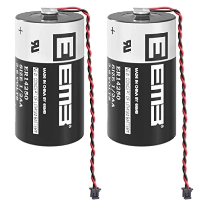 Afbeelding van EEMB 3.6V Batterij Pack 1200mAh PLC Lithium Compatibel met Toshiba ER3V JZSP BA01 R88A BAT02W (2 Pack)
