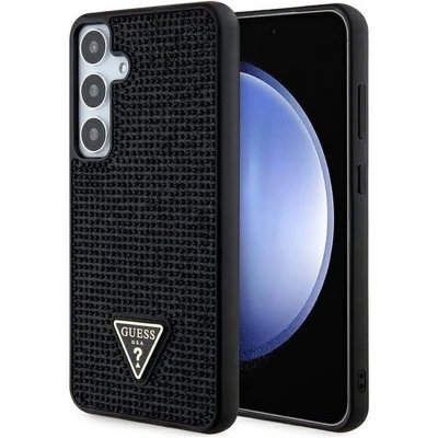 Afbeelding van Guess Rhinestones Triangle Logo Back Case Geschikt voor Samsung Galaxy S24 Plus (S926) Zwart