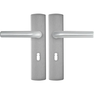 Afbeelding van AXA binnendeurbeslag L SL55 aluminium Curve Klik