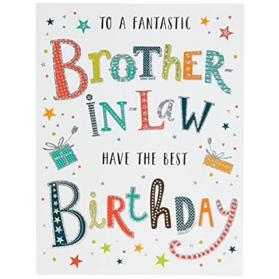 Afbeelding van Piccadilly Greetings Moderne verjaardagskaart Broer in Law 8 x 6 inch Regal Publishing, Groen