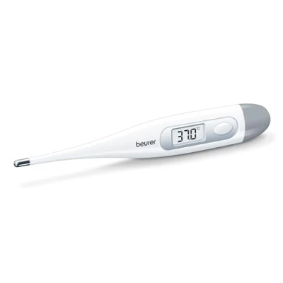 Afbeelding van Beurer Ft 09 Digitale Lichaamsthermometer, Waterdicht, LCD Display, Met Akoestisch Signaal, Zonder Kwik, Glas, Wit