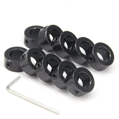 Afbeelding van Zeberoxyz 10 STKS/Pack Zwart 8 mm Schacht Lock Kraag T8 Lood Schroef Ring Roestvrij Staal Materiaal Isolatie Voor 3D Printer Accessoires (8 Zwart)