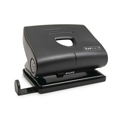 Afbeelding van Perforator Rapesco PF8700B1 2 gaats Antibacterieel 22 vel Zwart
