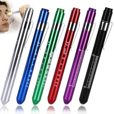 Afbeelding van 6 stuks diagnostische lamp, pupillamp: penlichten voor verpleegsters, herbruikbaar, led penlamp met zakclip, pupillamp, reddingsdienst studenten, artsen