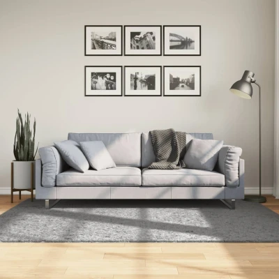 Afbeelding van Vloerkleed PAMPLONA shaggy hoogpolig modern 140x200 cm grijs