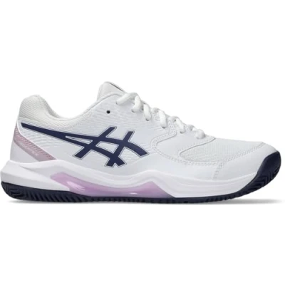 Afbeelding van Asics Geldedicate 8 CLAY Tennisschoenen voor kleibanen, Dames, Maat: 37, White/indigo fog Imitatieleer/ textiel