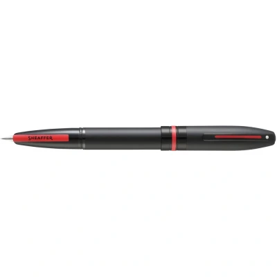 Afbeelding van Sheaffer vulpen Icon E9108 F Matte black lacquer red PVD trims SF E0910843