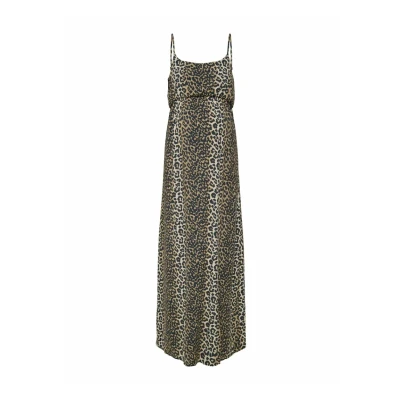 Afbeelding van ONLY MATERNITY zwangerschaps maxi jurk lichtbruin