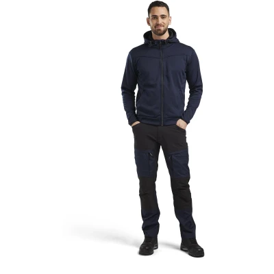 Afbeelding van Blaklader Service werkbroek met stretch 1456 1845 Mannen Dark Navy/Zwart 54
