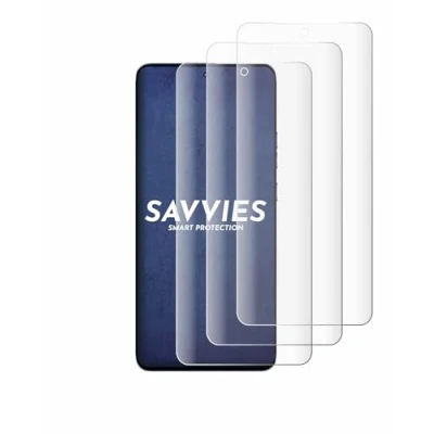 Afbeelding van Savvies (4 Stuks) Full Screen Scherm Beschermfolie voor Motorola Edge 50 Pro Cover Protector 3D Curved [Edge to Edge, Ultra Clear, Scratch Proof]