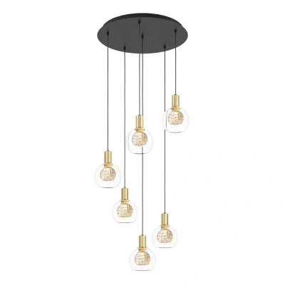 Afbeelding van Stars of Light Design hanglamp Terque zwart goud 390279