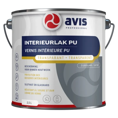 Afbeelding van Avis Polyurethane Zijdeglans 2,5 liter Blanke lak &amp; Beits
