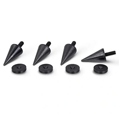 Afbeelding van PrecisionGeek Gezwart Staal Luidspreker Spikes/Boxen Spikes M8 L 37mm 20mm Onderleggers 4 stuks