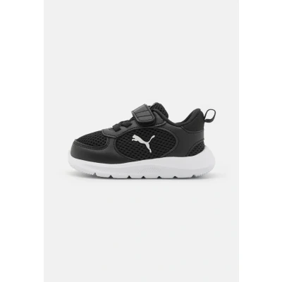 Afbeelding van Puma FUN Racer 2 Unisex Hardloopschoenen voor op de weg kinderen, Maat: 22, Black/white Imitatieleer/ textiel