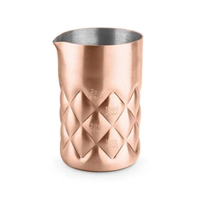Afbeelding van Final Touch Koperen Collectie Yarai meten Jigger Maatregel Voor Cocktail Maken 60ml 6.8cm x 4.8cm 4.4cm